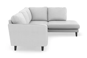 Trend Lyx 4-sits Högervänd L-formad Schäslongsoffa i Tyg - Ljusgrå - Möbler - Vardagsrum - Soffor - Divansoffa & schäslong