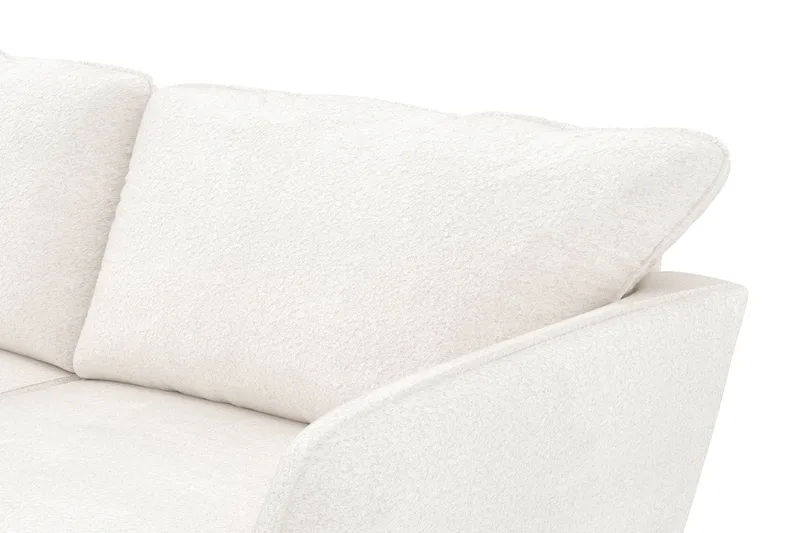 Trend Lyx 4-sits Högervänd U-formad Soffa med Divan och Schäslong i Bouclé - Vit - Möbler - Vardagsrum - Soffor - U-soffor