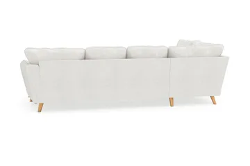 Trend Lyx 4-sits Högervänd U-formad Soffa med Divan och Schäslong i Bouclé - Vit - Möbler - Vardagsrum - Soffor - U-soffor