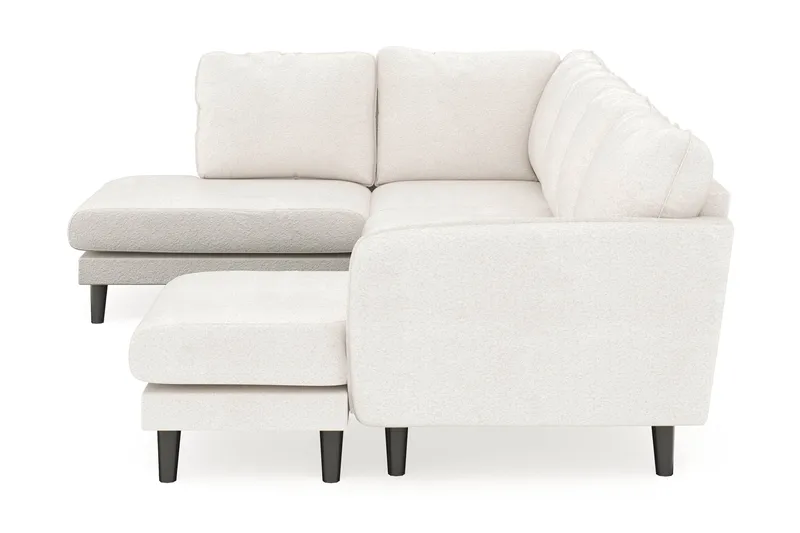 Trend Lyx 4-sits Högervänd U-formad Soffa med Divan och Schäslong i Bouclé - Vit - Möbler - Vardagsrum - Soffor - U-soffor