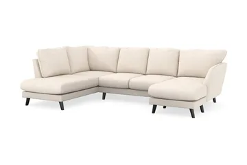 Trend Lyx 4-sits Högervänd U-formad Soffa med Divan och Schäslong i Manchester - Beige - Möbler - Vardagsrum - Soffor - U-soffor