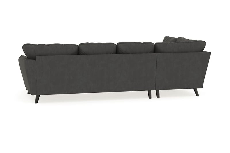 Trend Lyx 4-sits Högervänd U-formad Soffa med Divan och Schäslong i Manchester - Mörkgrå - Möbler - Vardagsrum - Soffor - U-soffor