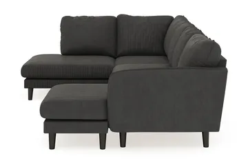 Trend Lyx 4-sits Högervänd U-formad Soffa med Divan och Schäslong i Manchester - Mörkgrå - Möbler - Vardagsrum - Soffor - U-soffor