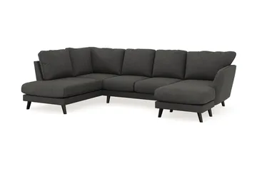 Trend Lyx 4-sits Högervänd U-formad Soffa med Divan och Schäslong i Manchester - Mörkgrå - Möbler - Vardagsrum - Soffor - U-soffor