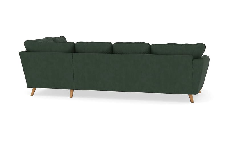 Trend Lyx 4-sits Högervänd U-formad Soffa med Divan och Schäslong i Manchester - Mörkgrön - Möbler - Vardagsrum - Soffor - U-soffor