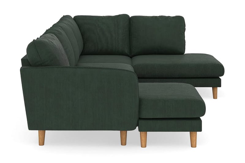 Trend Lyx 4-sits Högervänd U-formad Soffa med Divan och Schäslong i Manchester - Mörkgrön - Möbler - Vardagsrum - Soffor - U-soffor