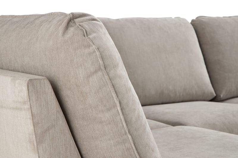 Trend Lyx 4-sits Högervänd U-formad Soffa med Divan och Schäslong i Tyg - Beige - Möbler - Vardagsrum - Soffor - U-soffor