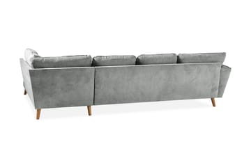 Trend Lyx 4-sits Högervänd U-formad Soffa med Divan och Schäslong i Tyg - Grå - Möbler - Vardagsrum - Soffor - U-soffor