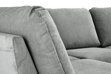 Trend Lyx 4-sits Högervänd U-formad Soffa med Divan och Schäslong i Tyg - Grå - Möbler - Vardagsrum - Soffor - U-soffor