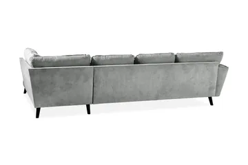 Trend Lyx 4-sits Högervänd U-formad Soffa med Divan och Schäslong i Tyg - Grå - Möbler - Vardagsrum - Soffor - U-soffor