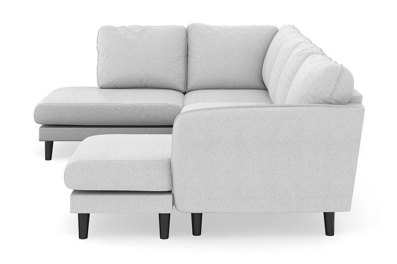 Trend Lyx 4-sits Högervänd U-formad Soffa med Divan och Schäslong i Tyg - Ljusgrå - Möbler - Vardagsrum - Soffor - U-soffor