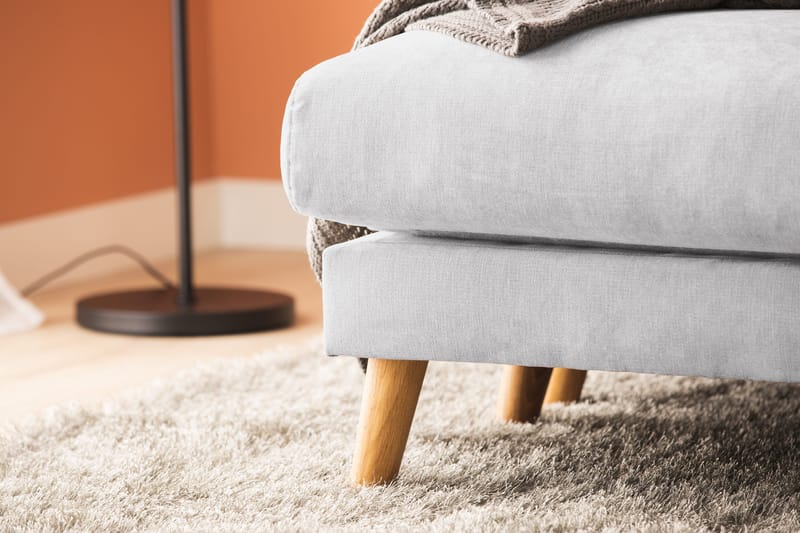 Trend Lyx 4-sits Högervänd U-formad Soffa med Divan och Schäslong i Tyg - Ljusgrå - Möbler - Vardagsrum - Soffor - U-soffor