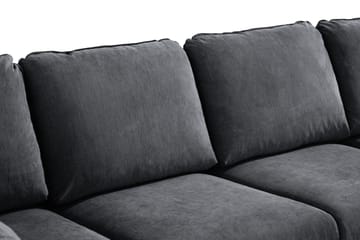 Trend Lyx 4-sits Högervänd U-formad Soffa med Divan och Schäslong i Tyg - Mörkgrå - Möbler - Vardagsrum - Soffor - U-soffor