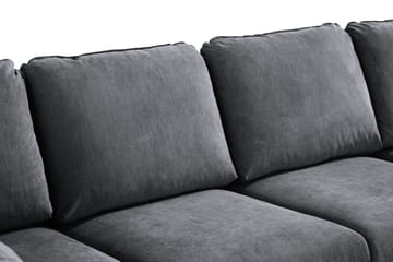 Trend Lyx 4-sits Högervänd U-formad Soffa med Divan och Schäslong i Tyg - Mörkgrå - Möbler - Vardagsrum - Soffor - U-soffor