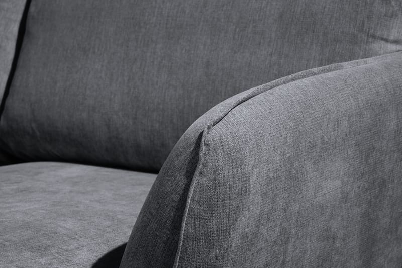 Trend Lyx 4-sits Högervänd U-formad Soffa med Divan och Schäslong i Tyg - Mörkgrå - Möbler - Vardagsrum - Soffor - U-soffor