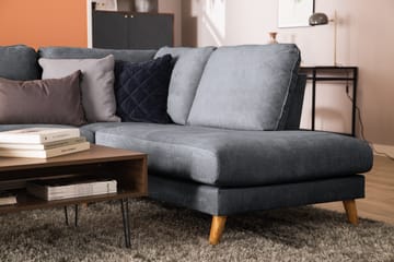 Trend Lyx 4-sits Högervänd U-formad Soffa med Divan och Schäslong i Tyg - Mörkgrå - Möbler - Vardagsrum - Soffor - U-soffor