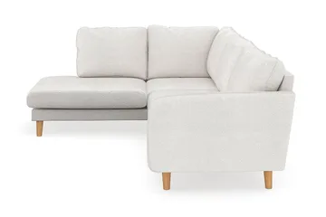 Trend Lyx 4-sits Vänstervänd L-formad Schäslongsoffa i Bouclé - Vit - Möbler - Vardagsrum - Soffor - Divansoffa & schäslong