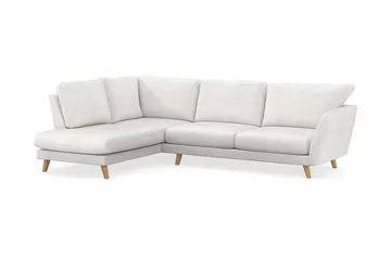 Trend Lyx 4-sits Vänstervänd L-formad Schäslongsoffa i Bouclé - Vit - Möbler - Vardagsrum - Soffor - Divansoffa & schäslong