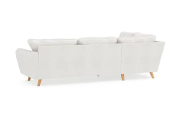 Trend Lyx 4-sits Vänstervänd L-formad Schäslongsoffa i Bouclé - Vit - Möbler - Vardagsrum - Soffor - Divansoffa & schäslong