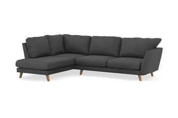 Trend Lyx 4-sits Vänstervänd L-formad Schäslongsoffa i Manchester - Mörkgrå - Möbler - Vardagsrum - Soffor - Divansoffa & schäslong