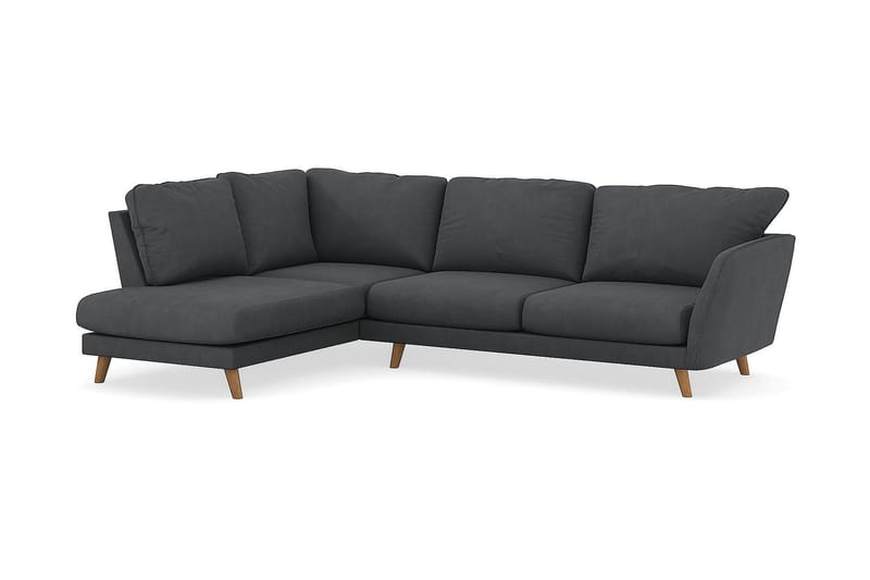 Trend Lyx 4-sits Vänstervänd L-formad Schäslongsoffa i Manchester - Mörkgrå - Möbler - Vardagsrum - Soffor - Divansoffa & schäslong
