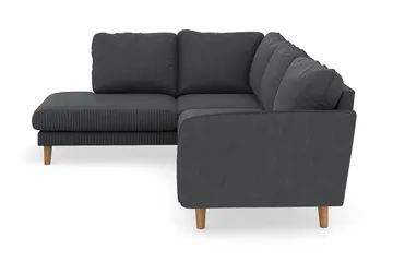 Trend Lyx 4-sits Vänstervänd L-formad Schäslongsoffa i Manchester - Mörkgrå - Möbler - Vardagsrum - Soffor - Divansoffa & schäslong