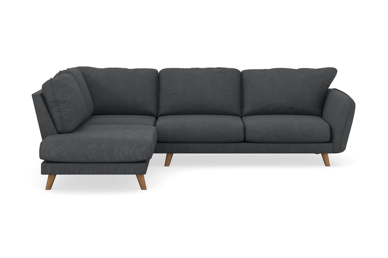 Trend Lyx 4-sits Vänstervänd L-formad Schäslongsoffa i Manchester, Mörkgrå