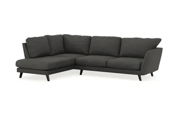 Trend Lyx 4-sits Vänstervänd L-formad Schäslongsoffa i Manchester - Mörkgrå - Möbler - Vardagsrum - Soffor - Divansoffa & schäslong