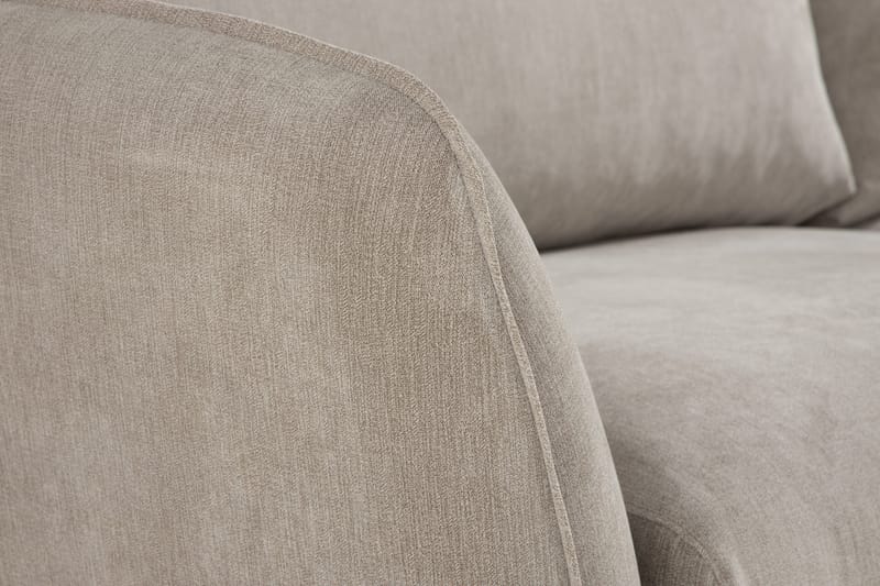 Trend Lyx 4-sits Vänstervänd L-formad Schäslongsoffa i Tyg - Beige - Möbler - Vardagsrum - Soffor - Divansoffa & schäslong