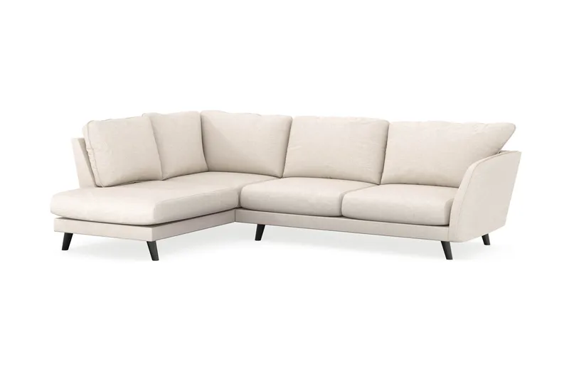 Trend Lyx 4-sits Vänstervänd L-formad Schäslongsoffa i Tyg - Beige - Möbler - Vardagsrum - Soffor - Divansoffa & schäslong