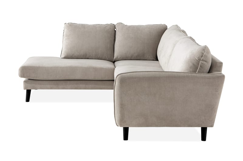 Trend Lyx 4-sits Vänstervänd L-formad Schäslongsoffa i Tyg - Beige - Möbler - Vardagsrum - Soffor - Divansoffa & schäslong