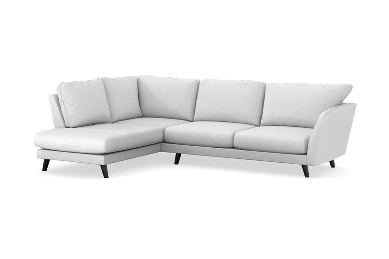 Trend Lyx 4-sits Vänstervänd L-formad Schäslongsoffa i Tyg - Ljusgrå - Möbler - Vardagsrum - Soffor - Divansoffa & schäslong