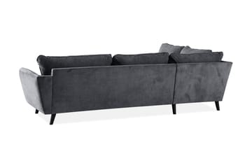 Trend Lyx 4-sits Vänstervänd L-formad Schäslongsoffa i Tyg - Mörkgrå - Möbler - Vardagsrum - Soffor - Divansoffa & schäslong