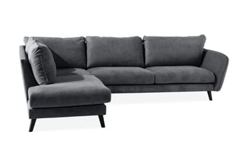 Trend Lyx 4-sits Vänstervänd L-formad Schäslongsoffa i Tyg - Mörkgrå - Möbler - Vardagsrum - Soffor - Divansoffa & schäslong