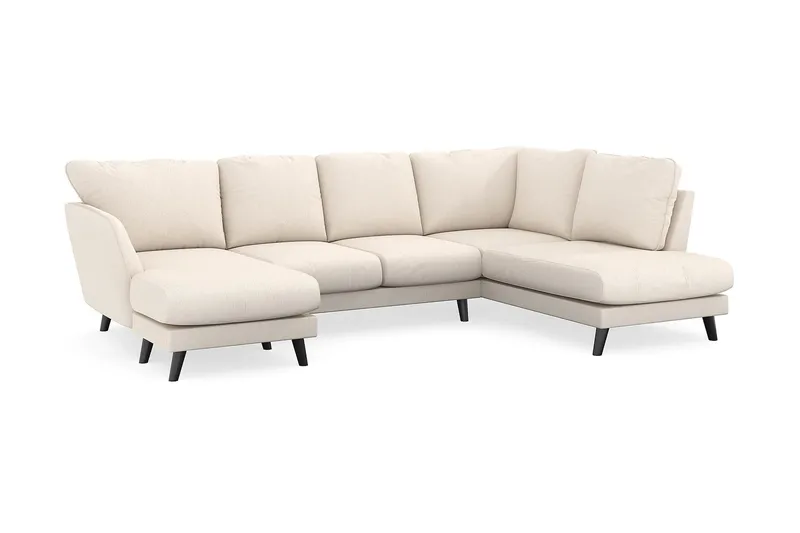 Trend Lyx 4-sits Vänstervänd U-formad Soffa med Divan och Schäslong i Manchester - Beige - Möbler - Vardagsrum - Soffor - U-soffor