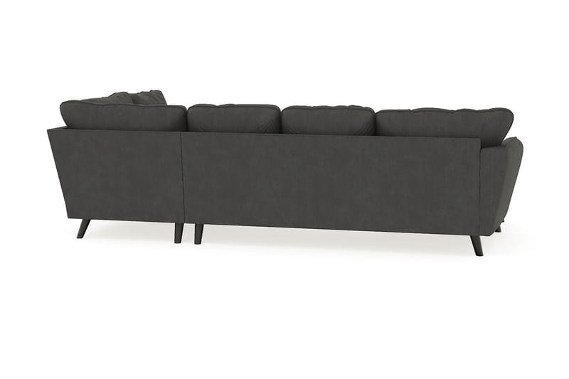 Trend Lyx 4-sits Vänstervänd U-formad Soffa med Divan och Schäslong i Manchester - Mörkgrå - Möbler - Vardagsrum - Soffor - U-soffor