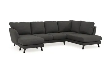 Trend Lyx 4-sits Vänstervänd U-formad Soffa med Divan och Schäslong i Manchester - Mörkgrå - Möbler - Vardagsrum - Soffor - U-soffor