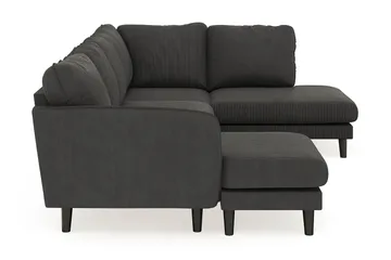 Trend Lyx 4-sits Vänstervänd U-formad Soffa med Divan och Schäslong i Manchester - Mörkgrå - Möbler - Vardagsrum - Soffor - U-soffor