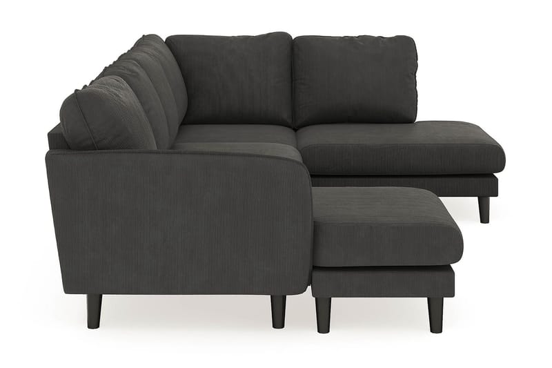 Trend Lyx 4-sits Vänstervänd U-formad Soffa med Divan och Schäslong i Manchester - Mörkgrå - Möbler - Vardagsrum - Soffor - U-soffor