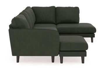 Trend Lyx 4-sits Vänstervänd U-formad Soffa med Divan och Schäslong i Manchester - Mörkgrön - Möbler - Vardagsrum - Soffor - U-soffor