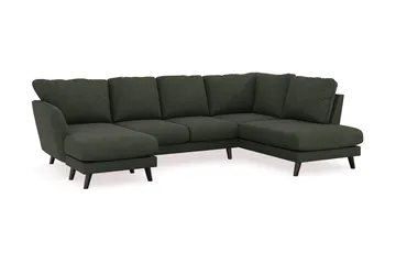 Trend Lyx 4-sits Vänstervänd U-formad Soffa med Divan och Schäslong i Manchester - Mörkgrön - Möbler - Vardagsrum - Soffor - U-soffor