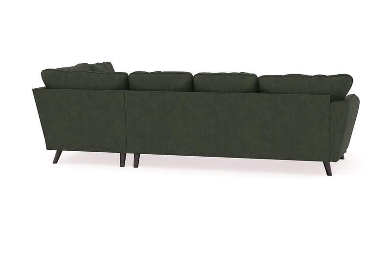 Trend Lyx 4-sits Vänstervänd U-formad Soffa med Divan och Schäslong i Manchester - Mörkgrön - Möbler - Vardagsrum - Soffor - U-soffor