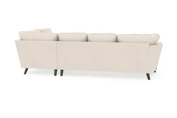 Trend Lyx 4-sits Vänstervänd U-formad Soffa med Divan och Schäslong i Tyg - Beige - Möbler - Vardagsrum - Soffor - U-soffor