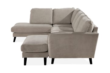 Trend Lyx 4-sits Vänstervänd U-formad Soffa med Divan och Schäslong i Tyg - Beige - Möbler - Vardagsrum - Soffor - U-soffor