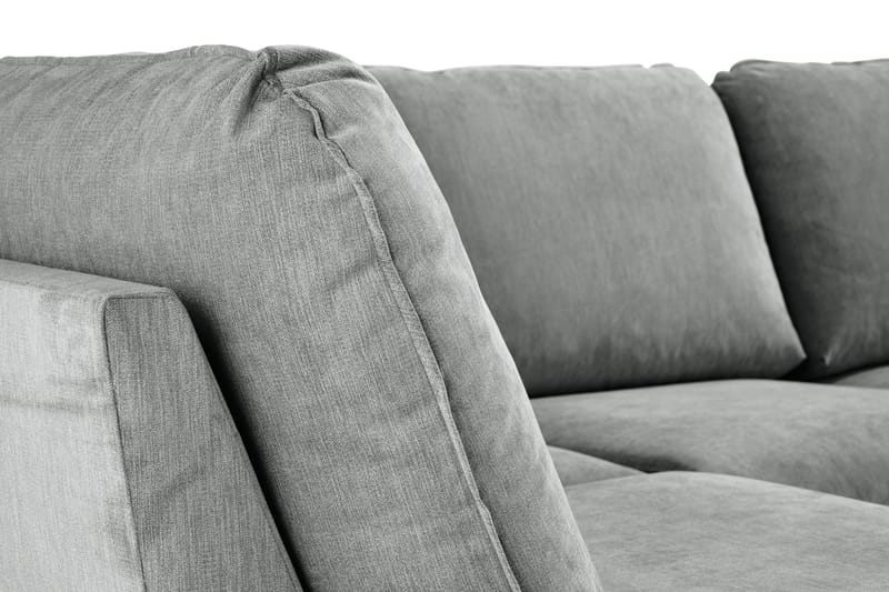 Trend Lyx 4-sits Vänstervänd U-formad Soffa med Divan och Schäslong i Tyg - Grå - Möbler - Vardagsrum - Soffor - U-soffor
