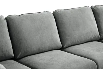 Trend Lyx 4-sits Vänstervänd U-formad Soffa med Divan och Schäslong i Tyg - Grå - Möbler - Vardagsrum - Soffor - U-soffor