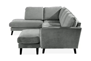 Trend Lyx 4-sits Vänstervänd U-formad Soffa med Divan och Schäslong i Tyg - Grå - Möbler - Vardagsrum - Soffor - U-soffor
