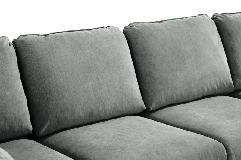 Trend Lyx 4-sits Vänstervänd U-formad Soffa med Divan och Schäslong i Tyg - Grå - Möbler - Vardagsrum - Soffor - U-soffor