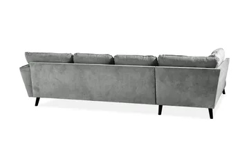 Trend Lyx 4-sits Vänstervänd U-formad Soffa med Divan och Schäslong i Tyg - Grå - Möbler - Vardagsrum - Soffor - U-soffor