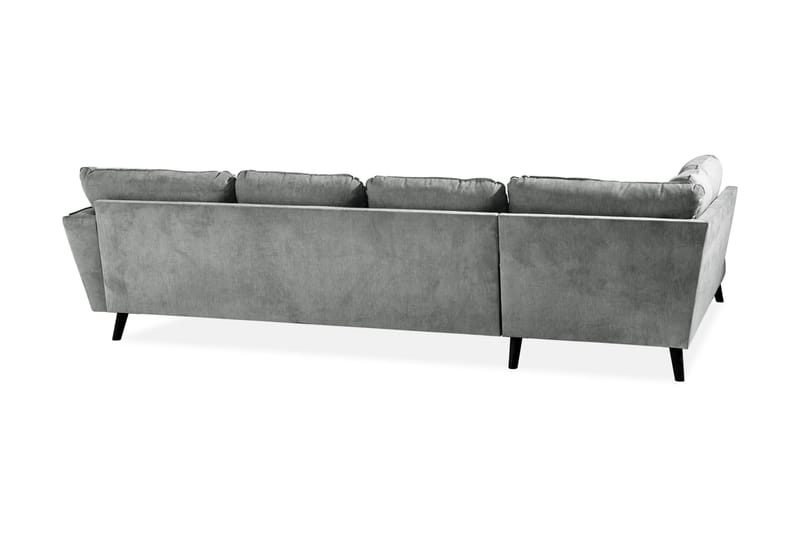 Trend Lyx 4-sits Vänstervänd U-formad Soffa med Divan och Schäslong i Tyg - Grå - Möbler - Vardagsrum - Soffor - U-soffor
